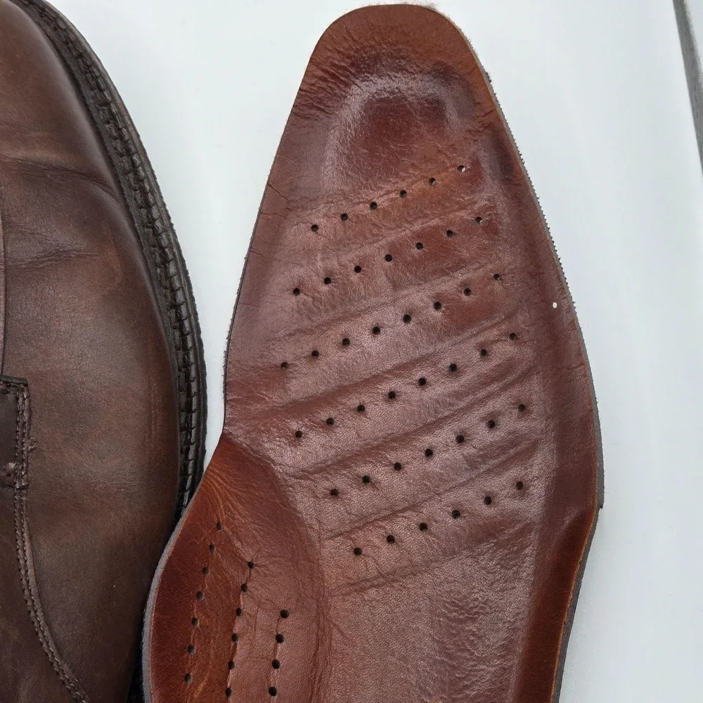 Allen Edmonds Shoes Mens Size 15 Brown Derby Ashton Leather Dress Made In USA